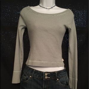Express striped long sleeve top